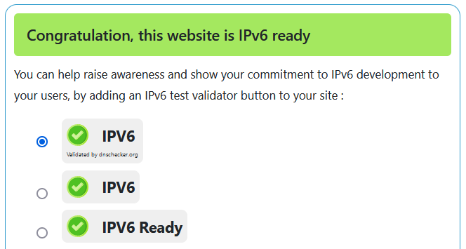 The IPv6 Badge from Madge is here, IPv6 alive and kicking